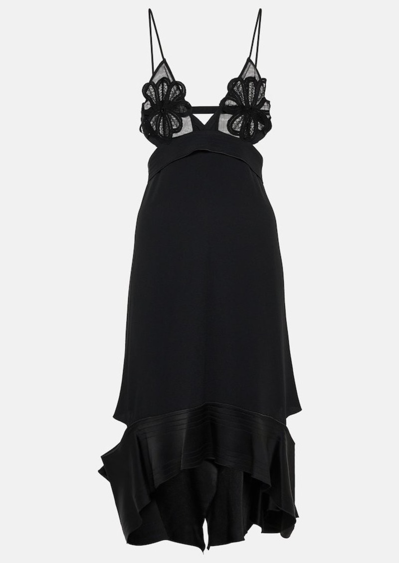 Victoria Beckham Ruffle-trimmed midi dress