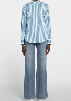 Victoria Beckham Stripe Oversized Men's Button-Down Shirt