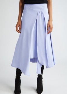 Victoria Beckham Tie Detail Asymmetric Crepe Skirt