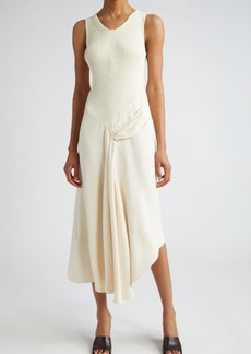 Victoria Beckham Tie Detail Sleeveless Midi Dress