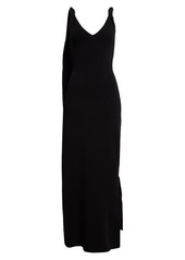 Victoria Beckham Twist Strap Plunge Neck Knit Dress