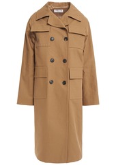 Victoria Beckham Woman Cotton-drill Trench Coat Camel