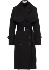 Victoria Beckham Woman Double-breasted Cotton-canvas Trench Coat Black