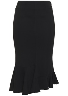 Victoria Beckham - Fluted stretch-crepe pencil skirt - Black - UK 6