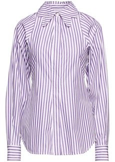 Victoria Beckham - Striped cotton-poplin shirt - Purple - UK 6