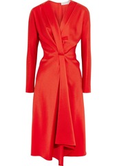 Victoria Beckham Woman Wrap-effect Satin-crepe Dress Red
