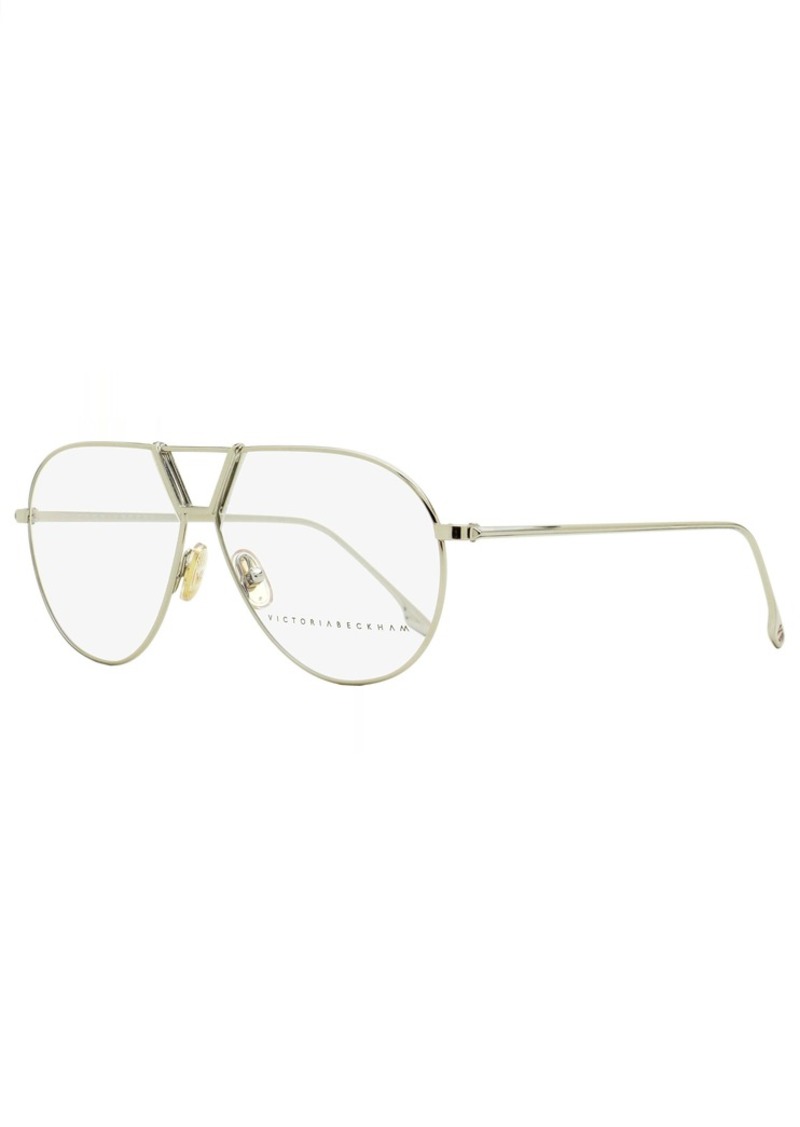 Victoria Beckham Women's Aviator Eyeglasses VB2106 040 Silver 58mm