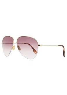 Victoria Beckham Women's Aviator Sunglasses VB90S 712 Gold/Burgundy 62mm