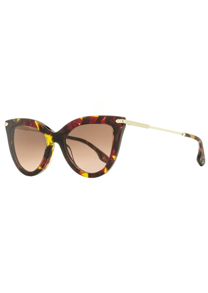 Victoria Beckham Women's Cat Eye Sunglasses VB621S 616 Red Amber Tortoise 53mm