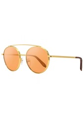 Victoria Beckham Women's Oval Sunglasses VBS137 C02 Gold/Brown 54mm