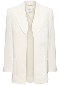 Victoria Beckham Viscose & Wool Tailored Jacket