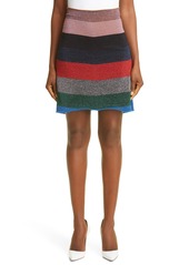 Women's Victoria Beckham Multistripe Metallic Miniskirt