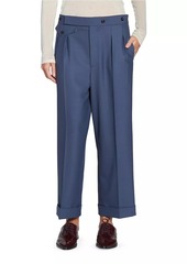 Victoria Beckham Wool-Blend Crop Trousers