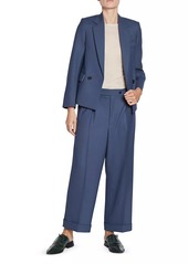 Victoria Beckham Wool-Blend Crop Trousers