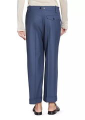 Victoria Beckham Wool-Blend Crop Trousers