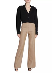 Victoria Beckham Wool-Blend V-Neck Crop Cardigan