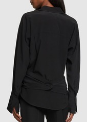 Victoria Beckham Wrap Front Silk Shirt