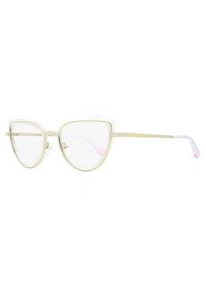 Victoria's Secret Women's Cateye Eyeglasses VS5020 022 Clear/Gold/White 51mm