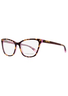 Victoria's Secret Women's Rectangular Eyeglasses VS5040 056 Havana/Pink 54mm