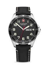 Victorinox Swiss Army Field Force Black Leather Strap Watch, 42mm