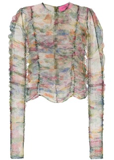Viktor & Rolf floral-print sheer blouse