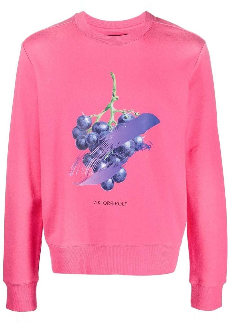 Viktor & Rolf grape-print cotton sweatshirt