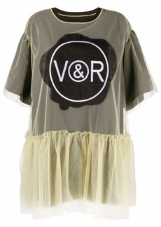 Viktor & Rolf layered logo-print mini dress