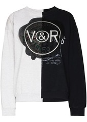Viktor & Rolf logo-print panelled sweatshirt