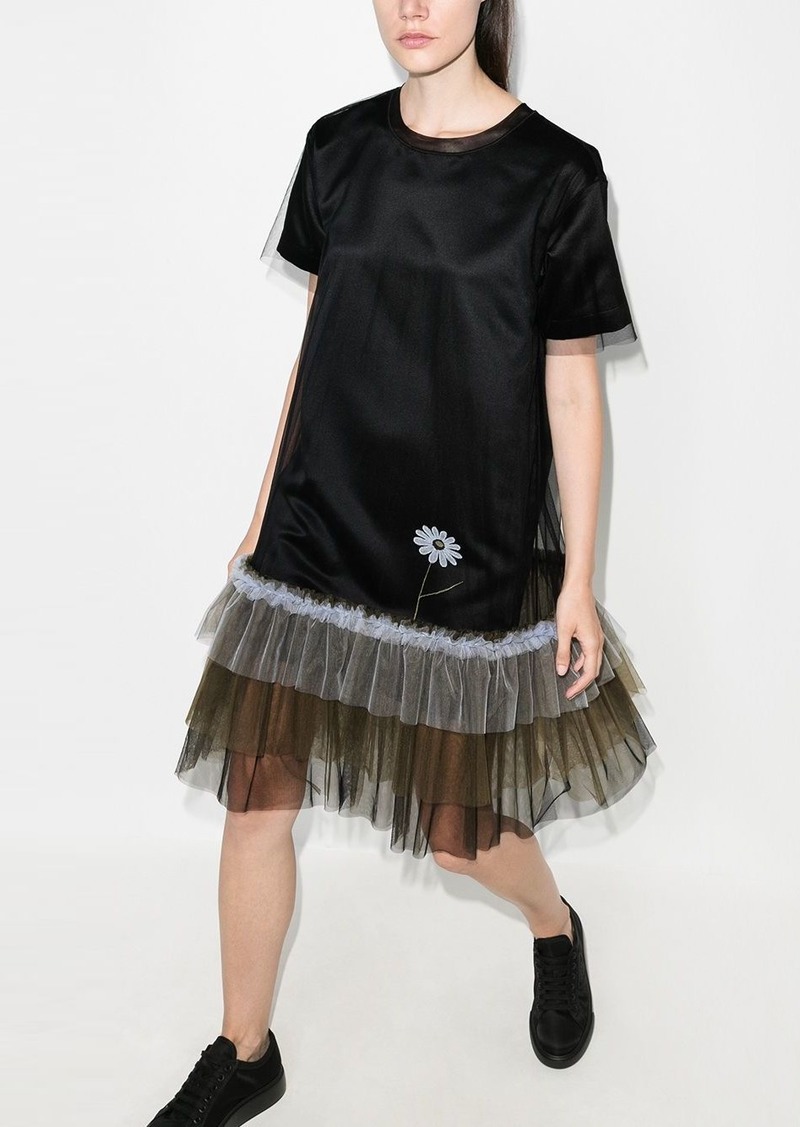 Viktor Rolf Tulle Trimmed T Shirt Dress Dresses