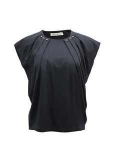 Viktor & Rolf Blouse with Pearl Detail in Black Viscose