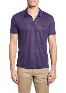Vilebrequin Jersey Linen Johnny Collar Polo in Blue at Nordstrom
