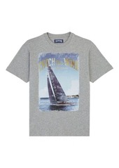 Vilebrequin Men's Blue Sailing Boat Cotton T-Shirt