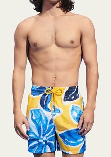 Vilebrequin Men's Hawaiian Leaf-Print Swim Shorts
