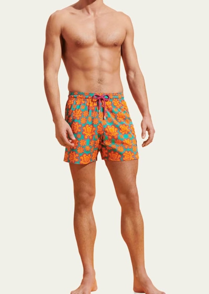 Vilebrequin Men's Large Octopus-Print Swim Shorts