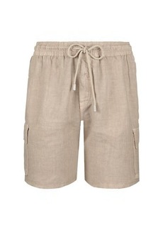 Vilebrequin Men's Linen Bermuda Cargo Pockets Shorts