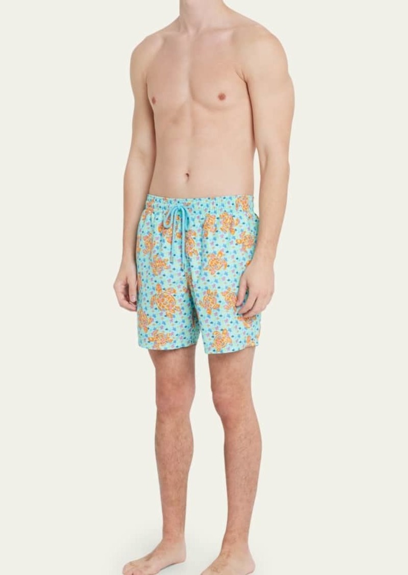 Vilebrequin Men's Micro-Turtles Swim Shorts