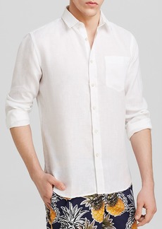 Vilebrequin Regular Fit Long Sleeve Linen Button Down Shirt