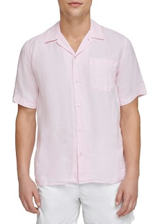 Vilebrequin Short Sleeved Solid Linen Shirt