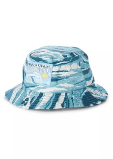 Vilebrequin x Maison Kitsuné Boheme Wave Cotton Bucket Hat