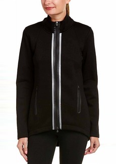 Vimmia Marina Stylish Collared Soft Fabric Full Zip Jacket In Black