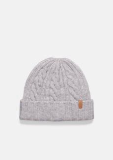 Vince Airspun Merino Wool-Blend Cable-Knit Cuffed Hat