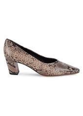 Vince Ania Snakeskin-Embossed Leather Pumps