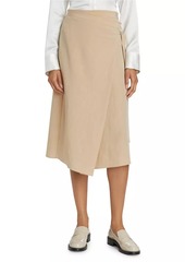 Vince Asymmetric Wrap Midi-Skirt