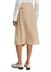 Vince Asymmetric Wrap Midi-Skirt