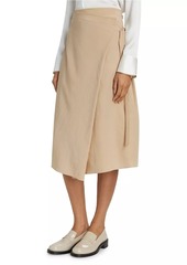 Vince Asymmetric Wrap Midi-Skirt