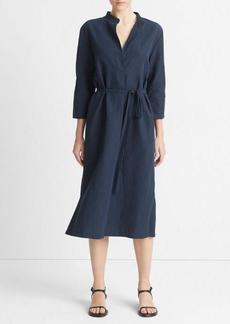 Vince Band-Collar Pullover Dress