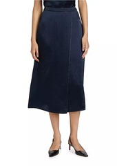 Vince Beaded Border Front Slit Skirt