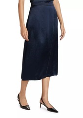 Vince Beaded Border Front Slit Skirt