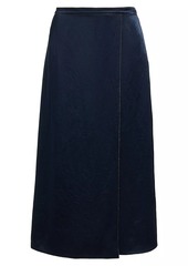 Vince Beaded Border Front Slit Skirt