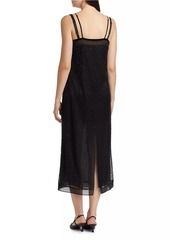 Vince Beaded Georgette Slipdress